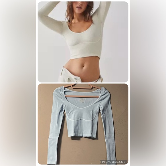 Free People Intimately Meg Seamless Long-Sleeve Cami NWOT - Picture 1 of 7